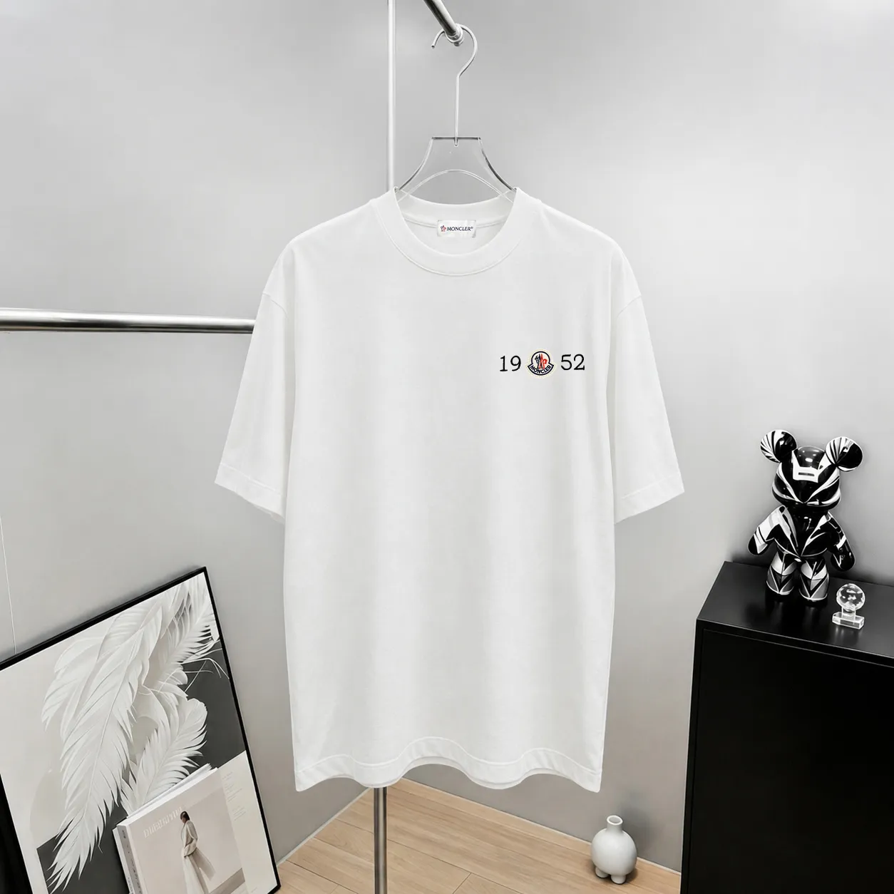 moncle～ logo 《 》7a tee ， Same Style ， : Black White Coffee Brown Size：S（90-130 ） M（125-150 ） L（135-165 ） XL（160-190 ） XXL（185-220 ）